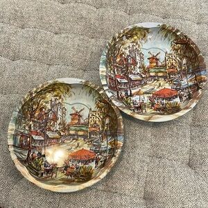 Set of 2 1971 Daher Decorated Ware bowls